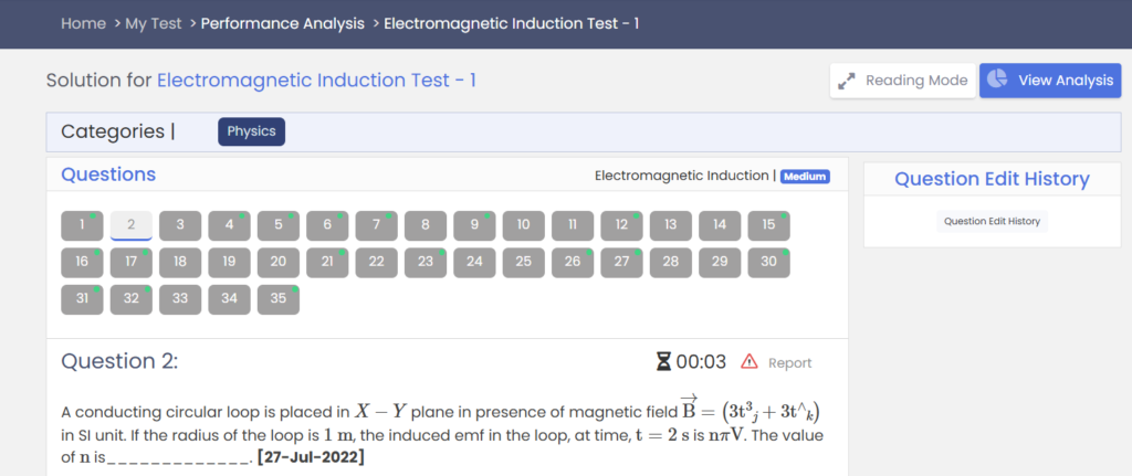 BEST Online Test Series for JEE