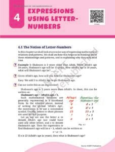 Class 7 NCERT Book Ganita Prakash Chap 4 A Expression using Letter-Numbers 1