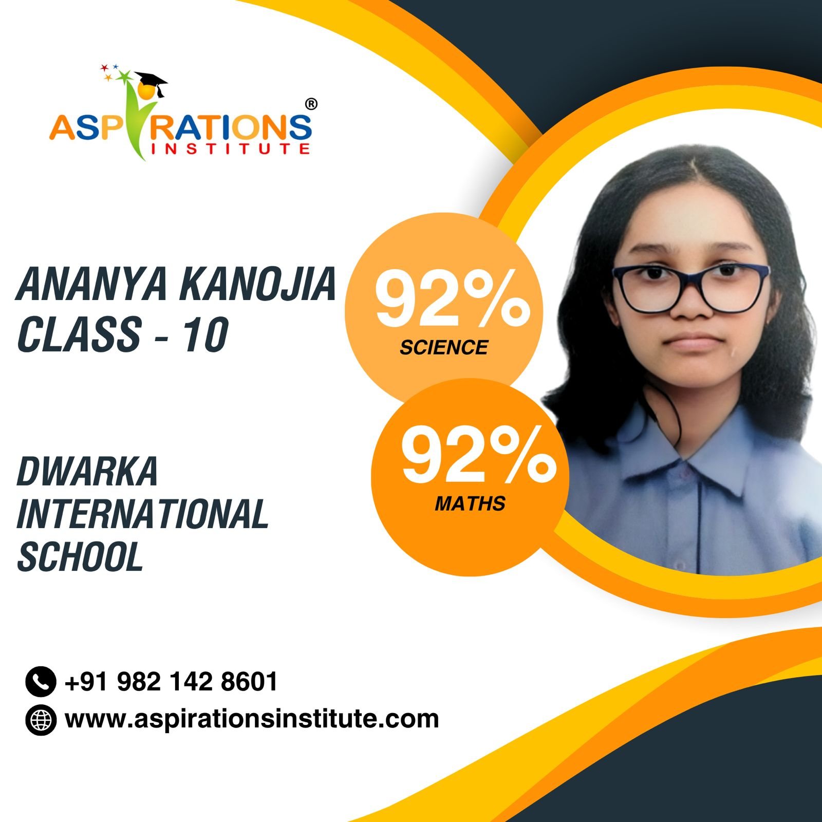 Aspirations Institute – Best CBSE Coaching in Dwarka Delhi | Classes 7–12 Tuition 7 Ananya Kanojia Class 10