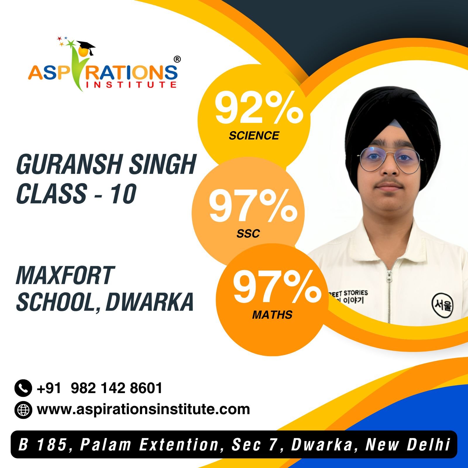 Aspirations Institute – Best CBSE Coaching in Dwarka Delhi | Classes 7–12 Tuition 3 Guransh Singh Class 10