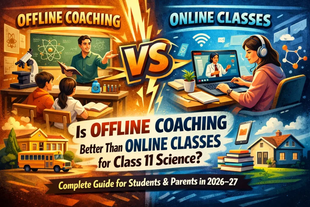 Is Offline Coaching Better Than Online Classes for Class 11 Science (Complete Guide for Students & Parents in 2026–27)