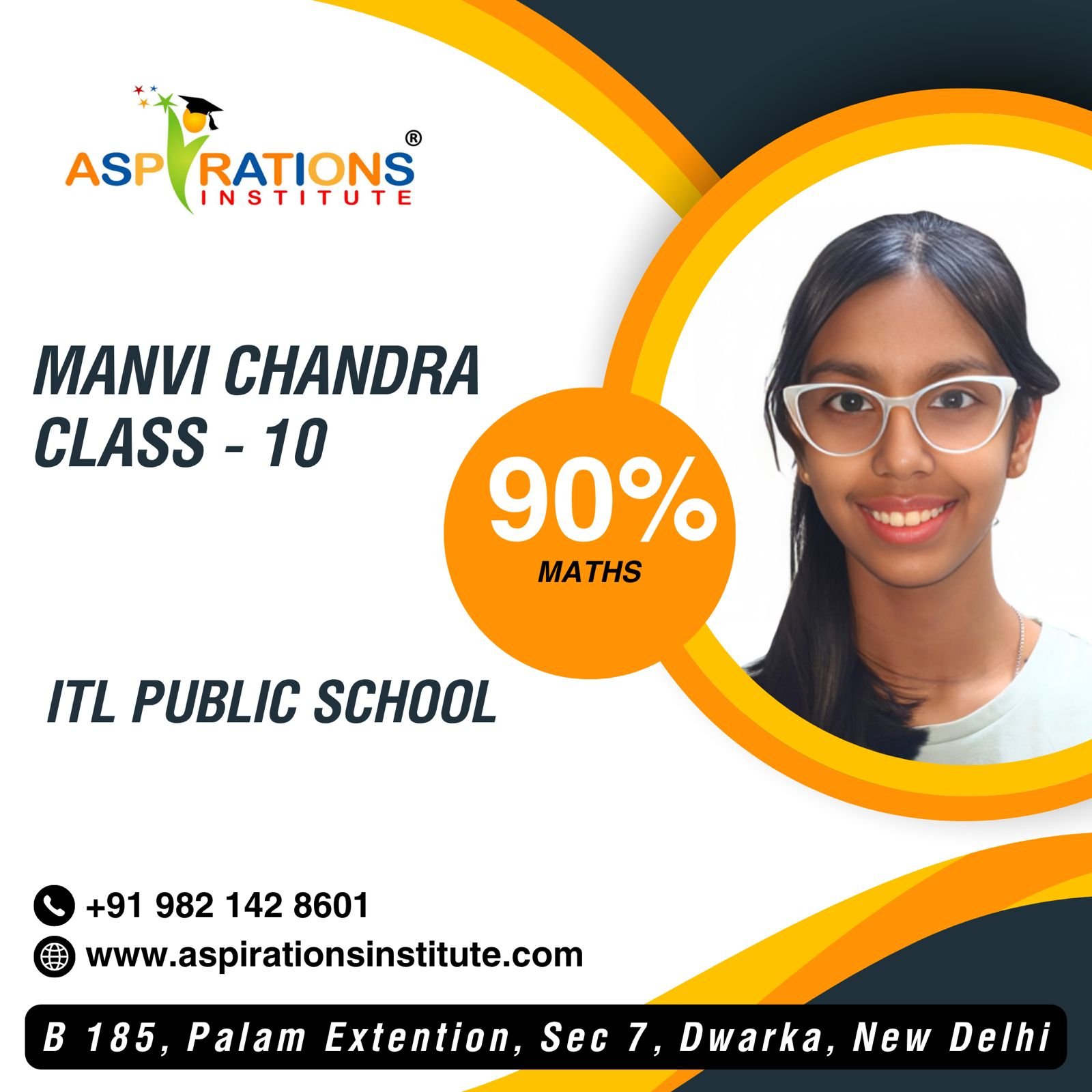 Aspirations Institute – Best CBSE Coaching in Dwarka Delhi | Classes 7–12 Tuition 13 Manvi Class 10