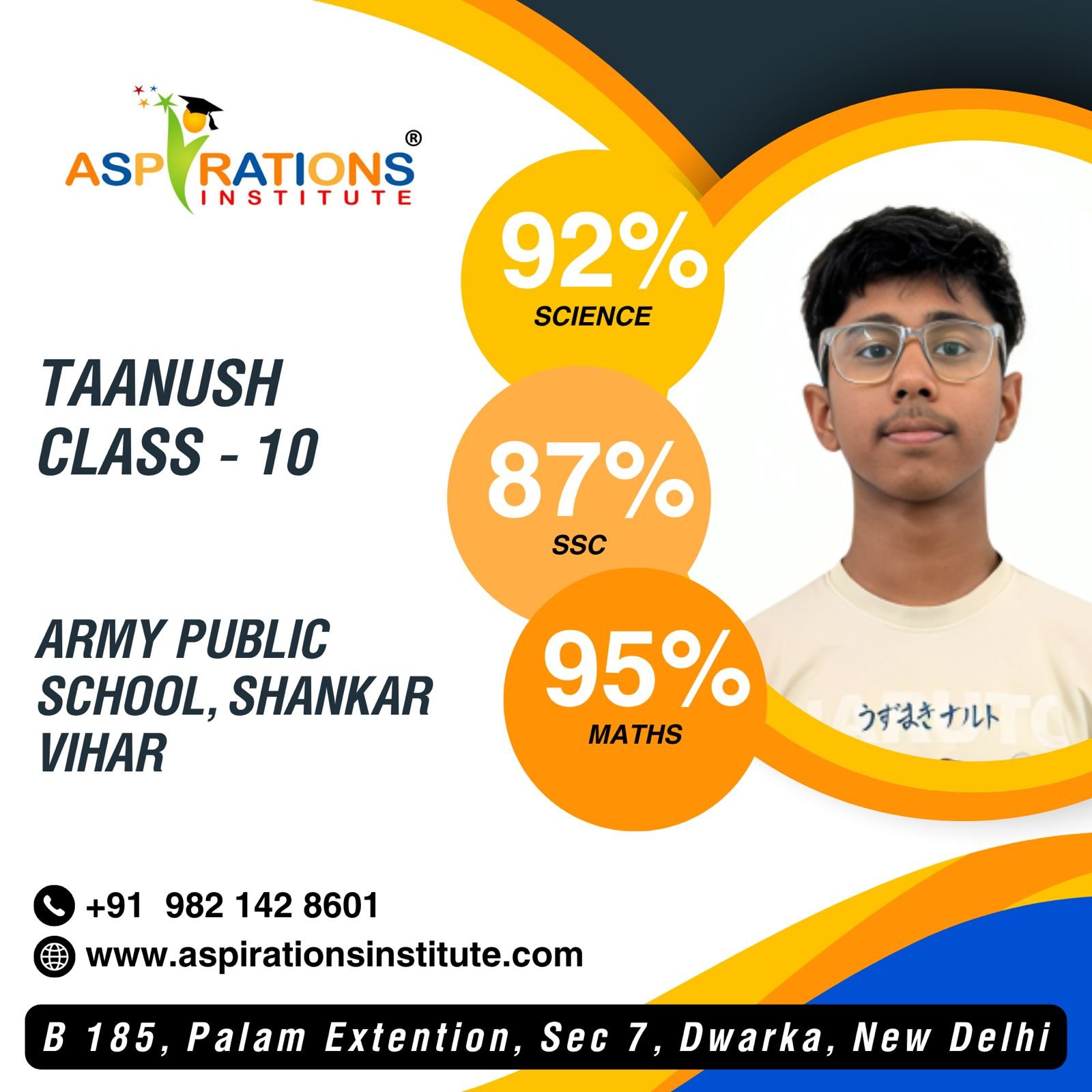 Aspirations Institute – Best CBSE Coaching in Dwarka Delhi | Classes 7–12 Tuition 4 Taanush Class 10