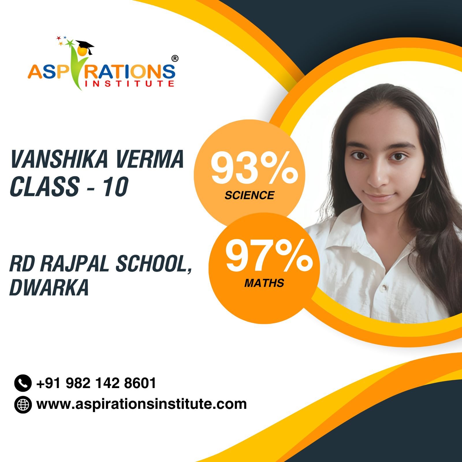 Aspirations Institute – Best CBSE Coaching in Dwarka Delhi | Classes 7–12 Tuition 6 Vanshika Verma Class 10